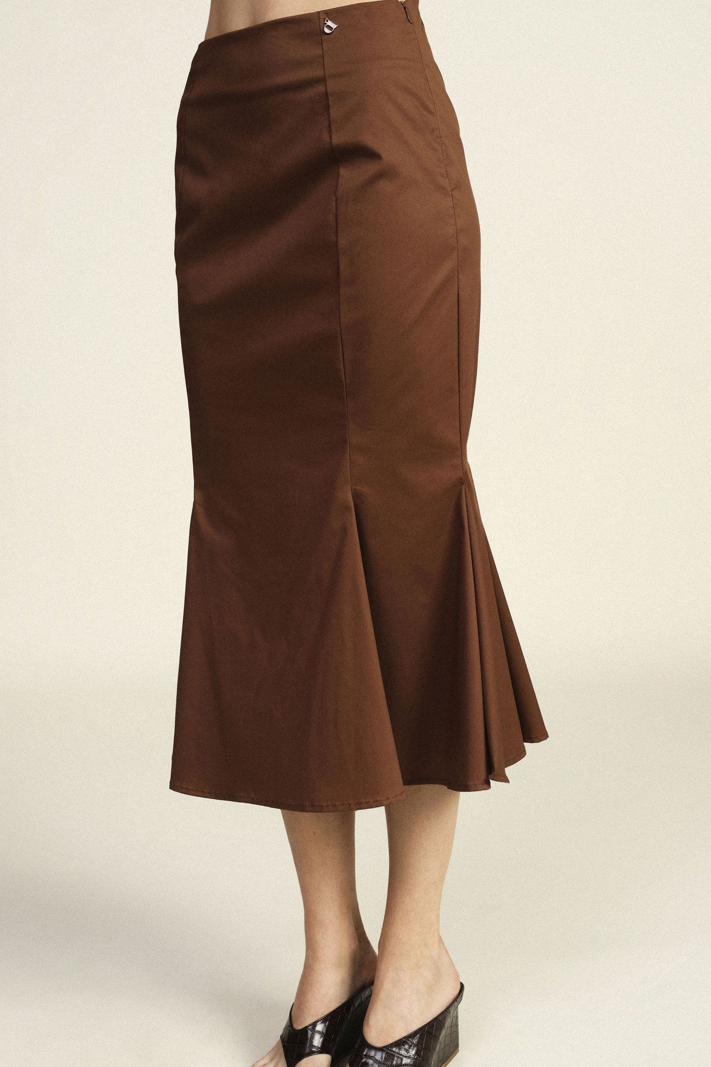 Long flared skirt with high waist plain Baroc Boutique Medium
