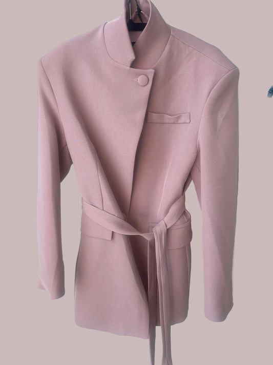 Pink high collar blazer Baroc Boutique Medium