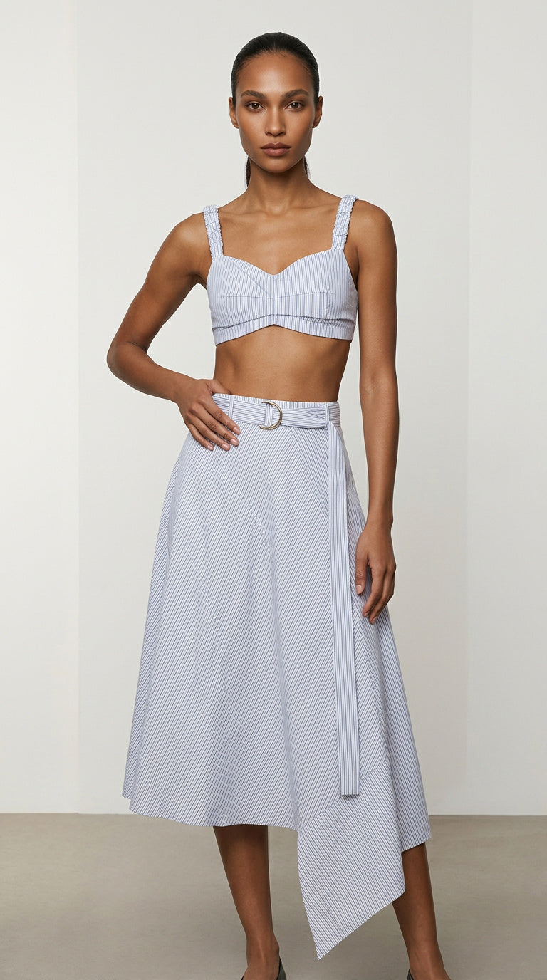 Striped crop top and skirt Baroc Boutique Medium