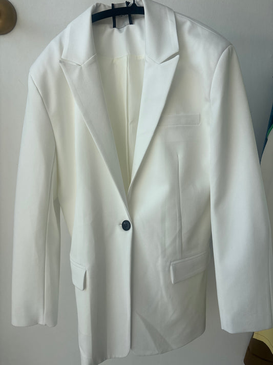 White long structured blazer Baroc Boutique Medium