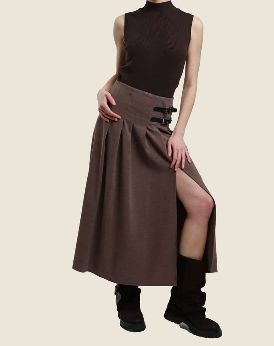Midi skirt with slit on the side Baroc Boutique