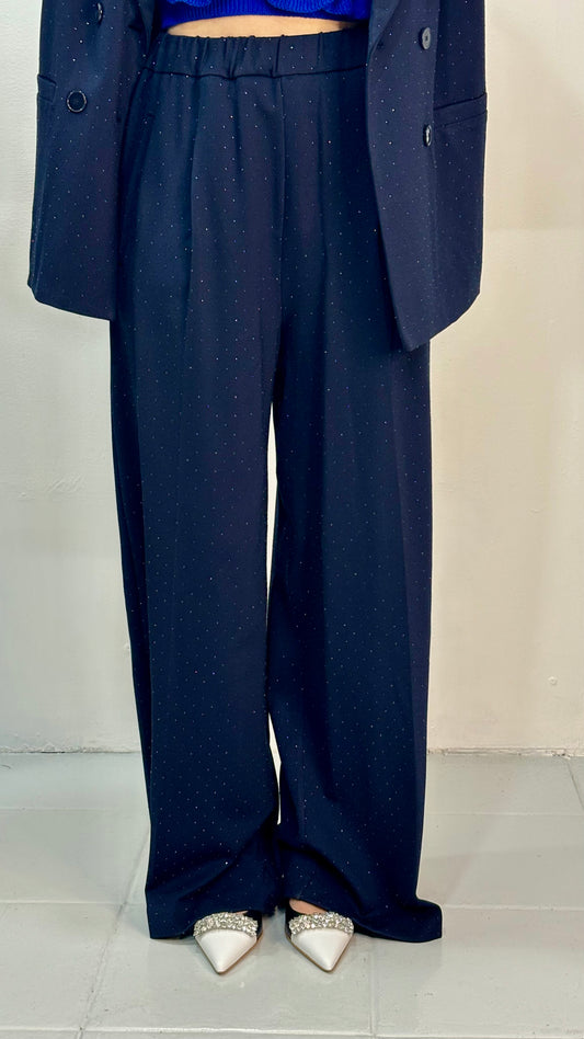 Midnight blue wide leg pants Baroc Boutique