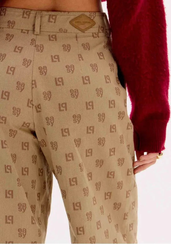 Monogram tailored wide leg pants Baroc Boutique