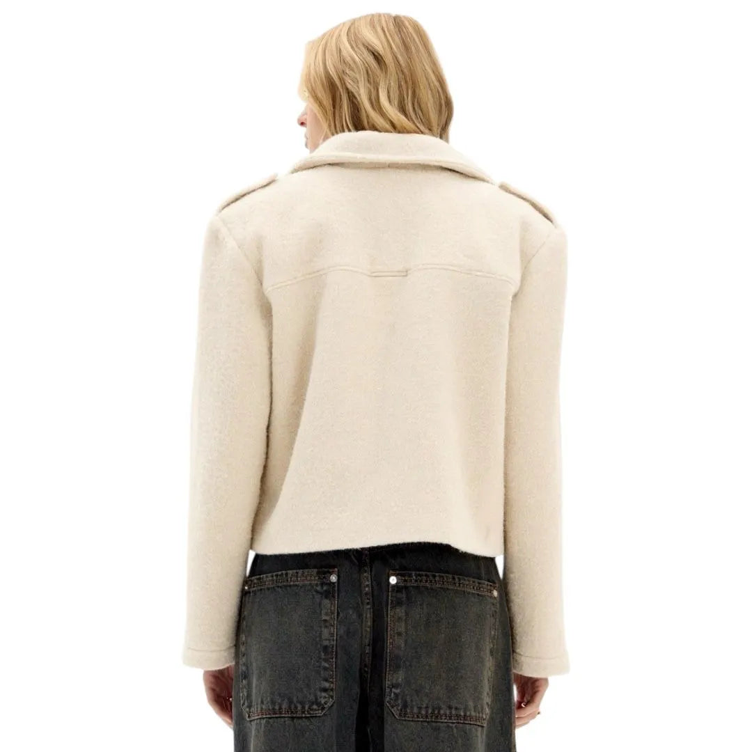 My Favorite Things Women's Oversized Cropped Wool-Blend Jacket Baroc Boutique
