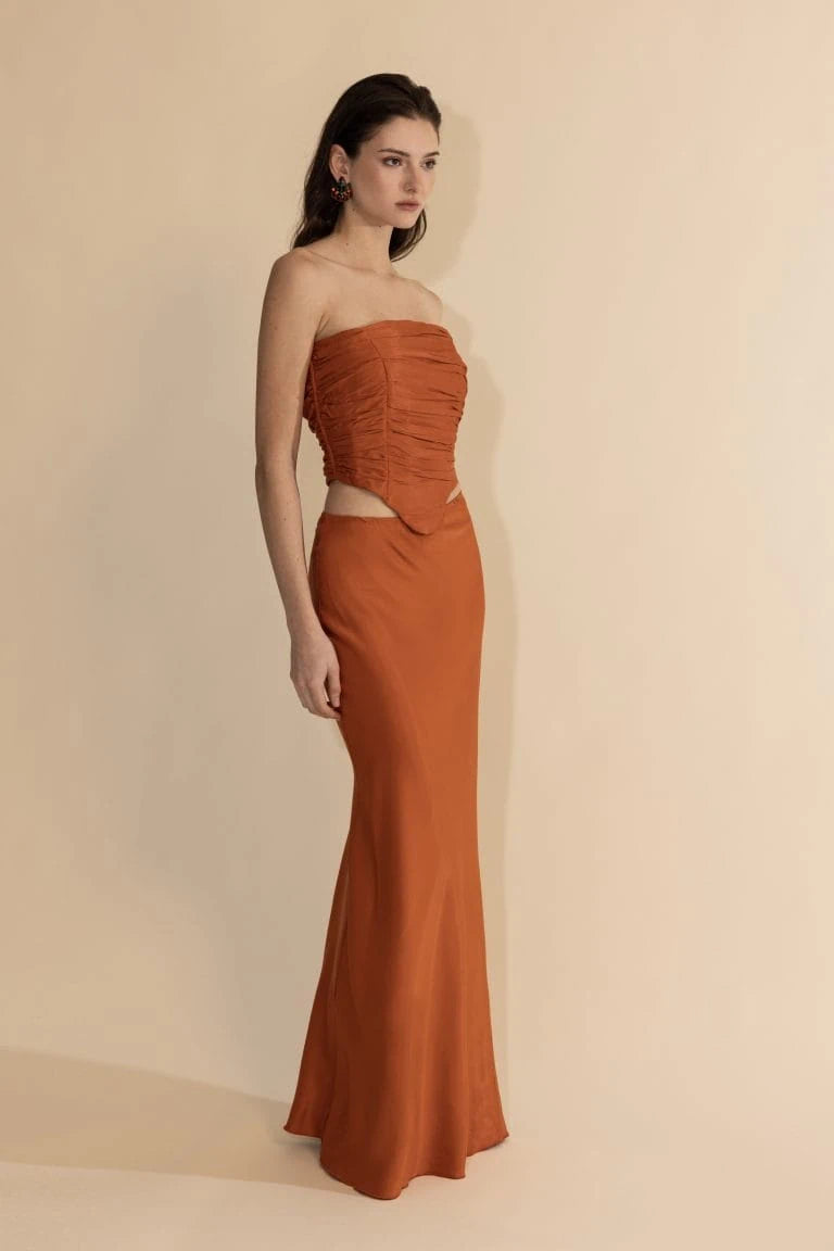 Odessa burnt orange skirt Baroc Boutique