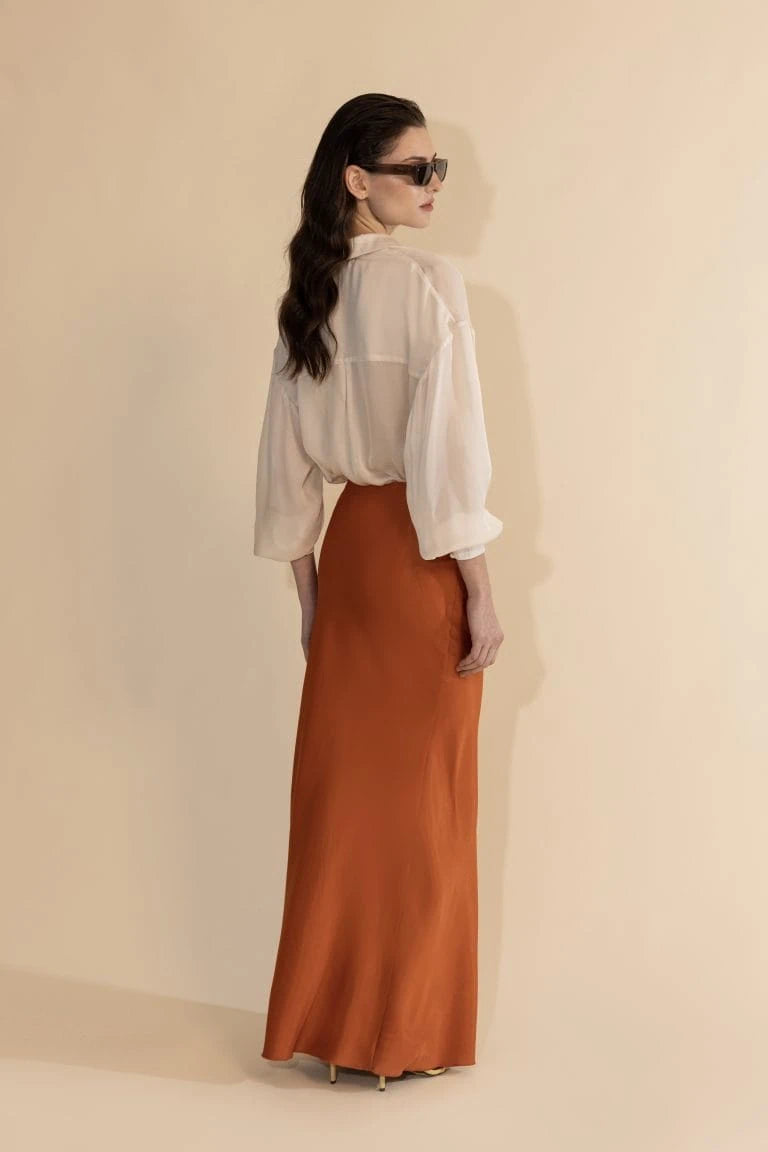 Odessa burnt orange skirt Baroc Boutique