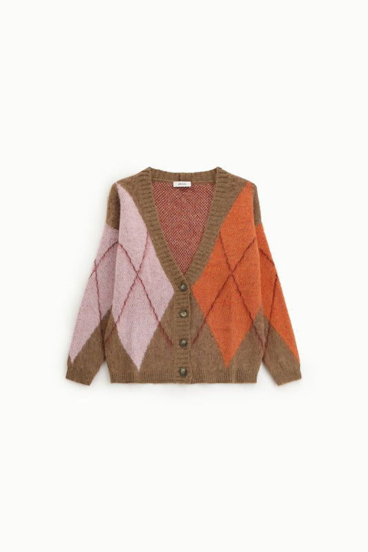 Cardigan with diamond pattern and front closure Baroc Boutique ONE SIZE