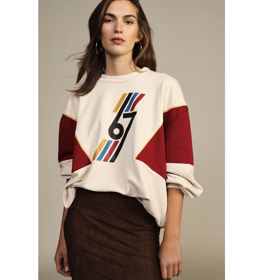 Crewneck sweatshirt with graphic details Baroc Boutique ONE SIZE