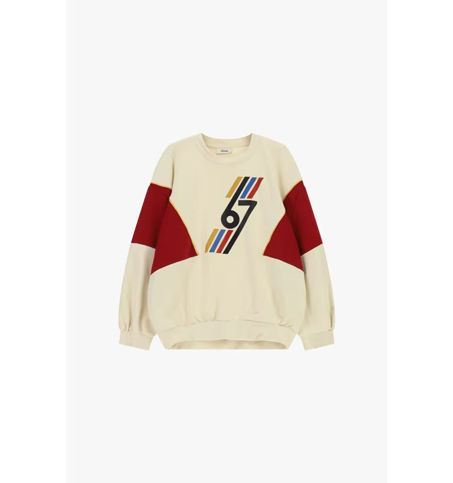 Crewneck sweatshirt with graphic details Baroc Boutique ONE SIZE