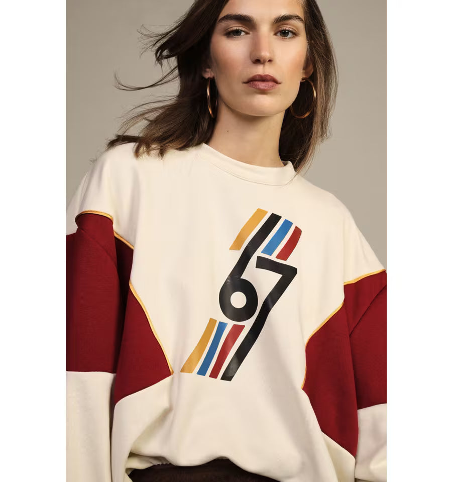 Crewneck sweatshirt with graphic details Baroc Boutique ONE SIZE