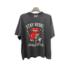 Dark gray rebel t-shirt Baroc Boutique ONE SIZE