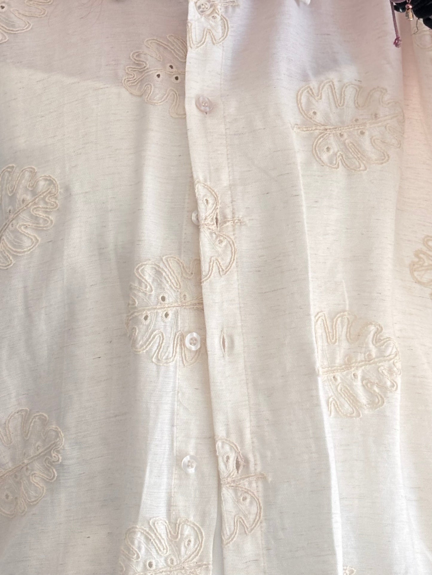 Embroidered short sleeve shirt Baroc Boutique One size