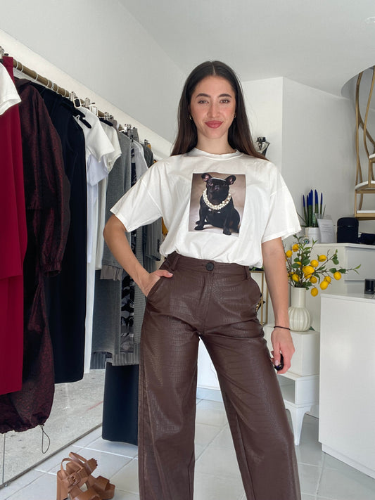 French bulldog t-shirt Baroc Boutique ONE SIZE