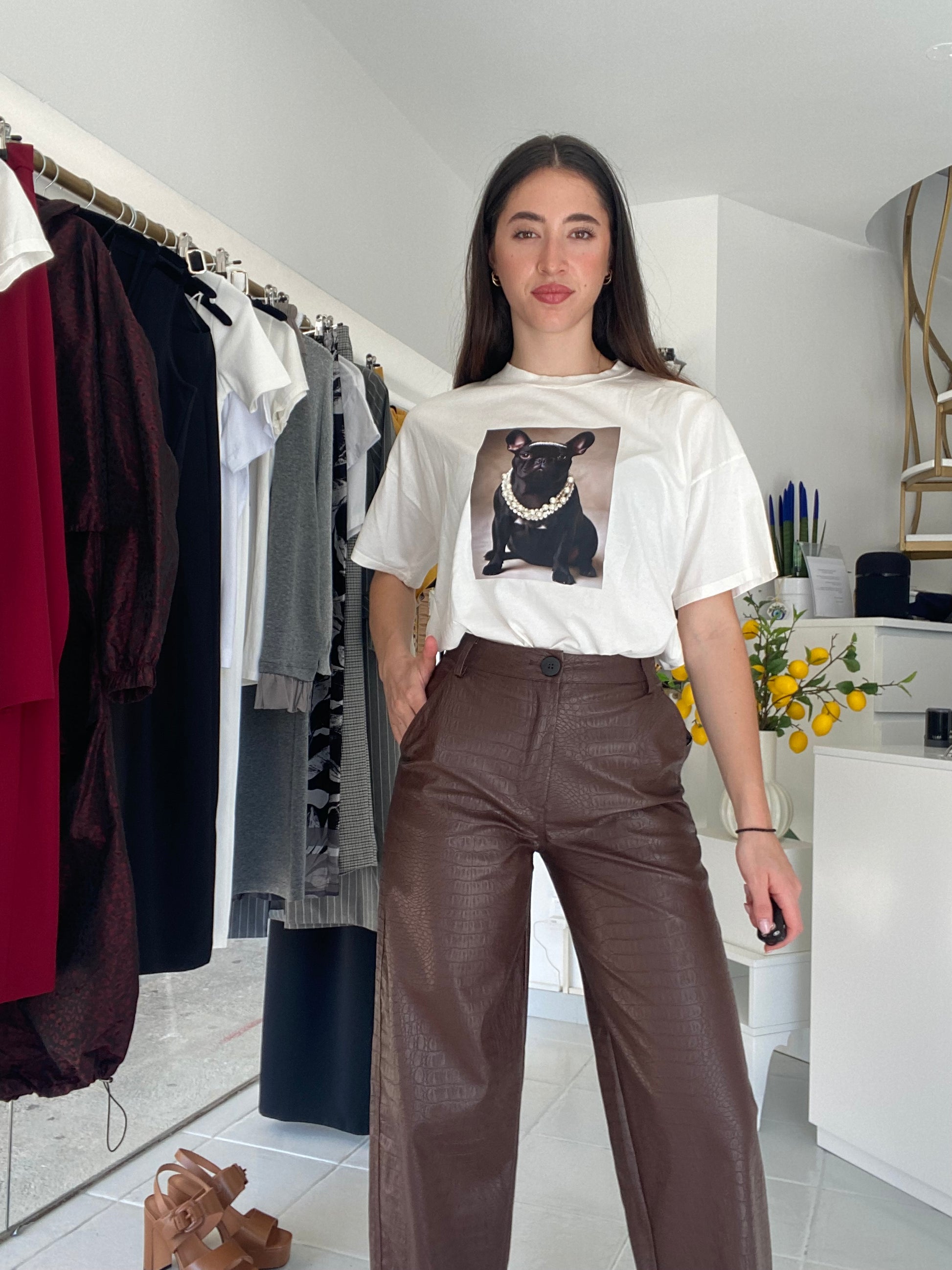 French bulldog t-shirt Baroc Boutique ONE SIZE