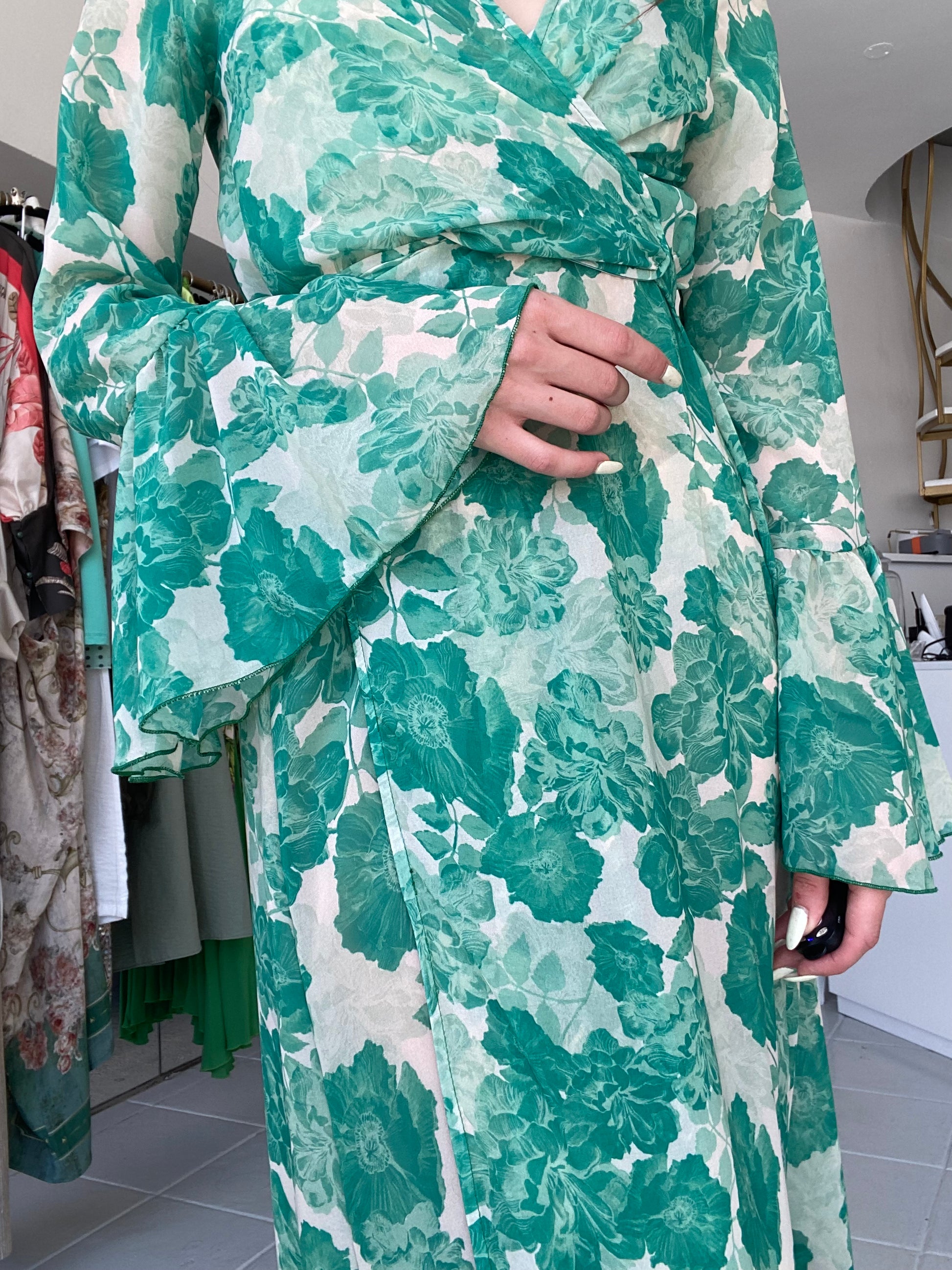 Jasmin green kimono Baroc Boutique ONE SIZE
