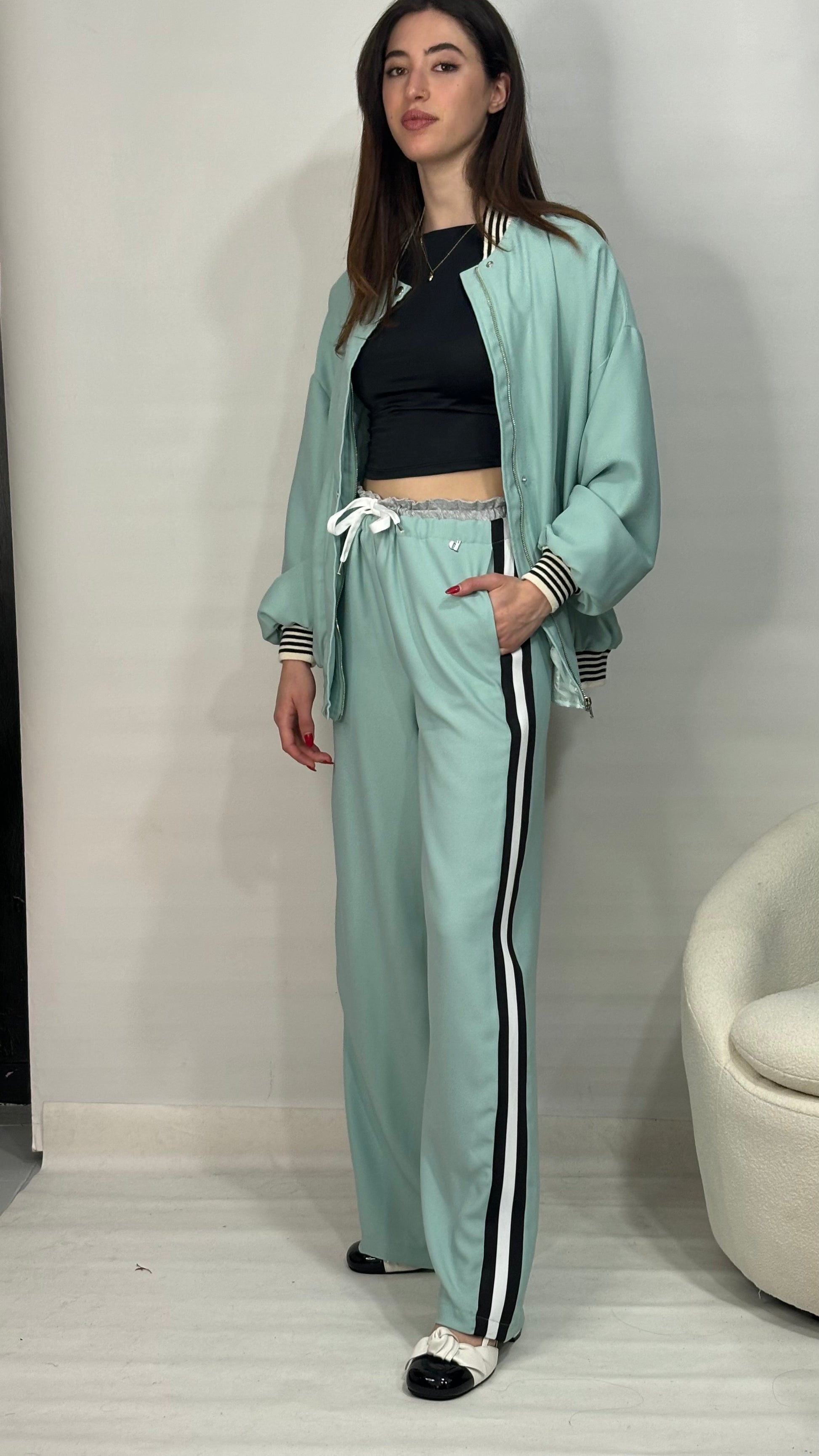 Mint bomber jacket Baroc Boutique ONE SIZE