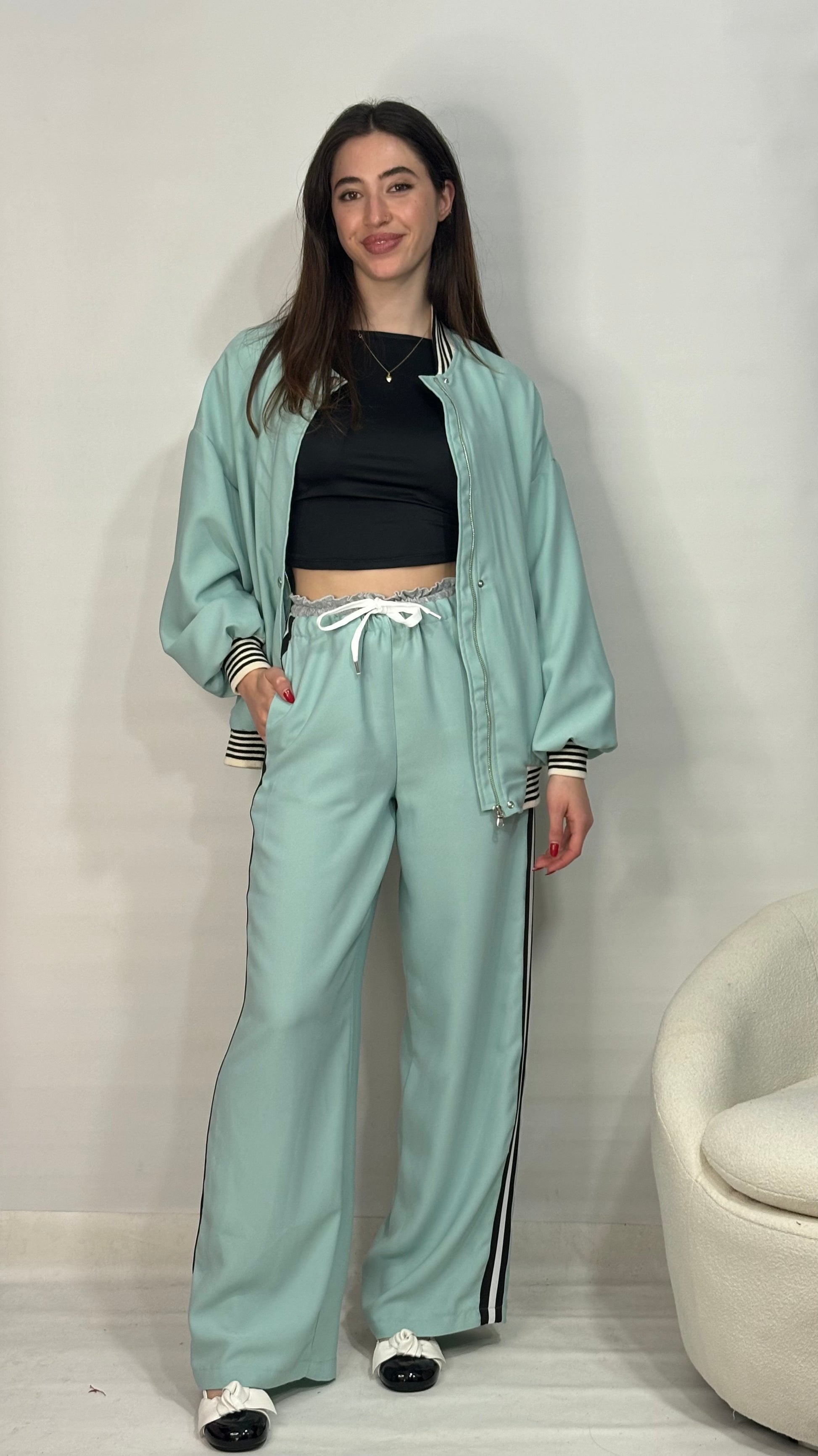 Mint bomber jacket Baroc Boutique ONE SIZE