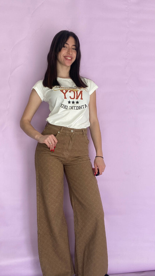 Offwhite t-shirt with pin Baroc Boutique One size