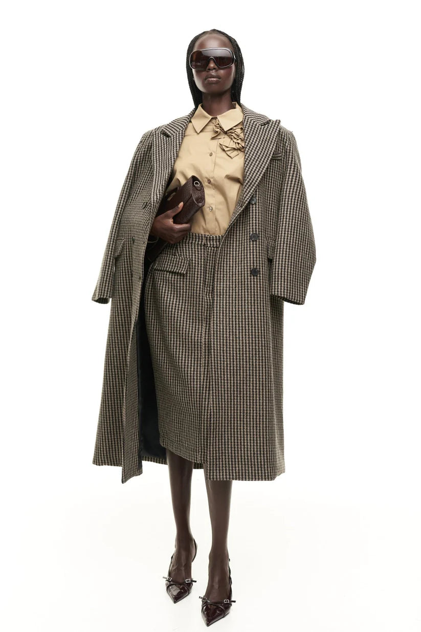 Pied du poulet long coat Baroc Boutique One size