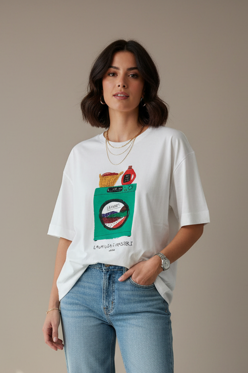 Short laundry tee Baroc Boutique One Size