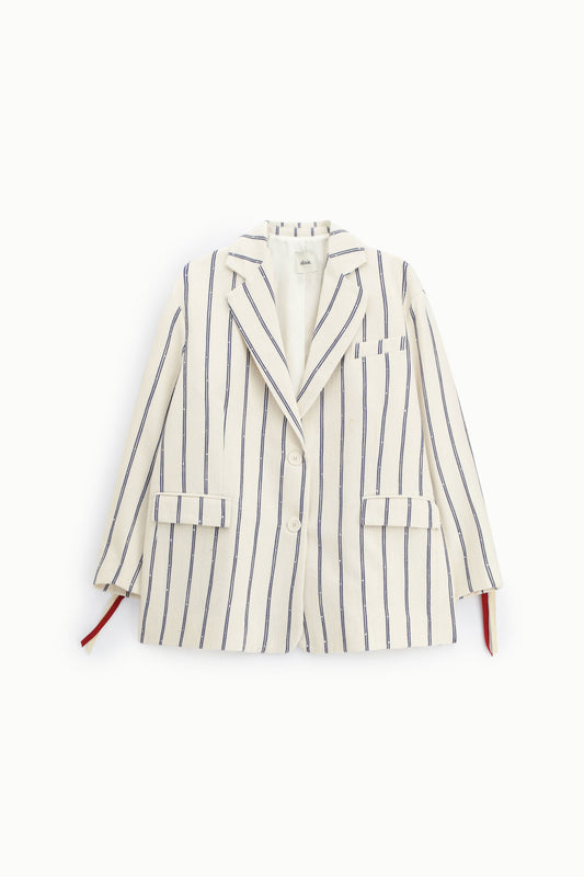 Striped blazer with front pockets Baroc Boutique One size