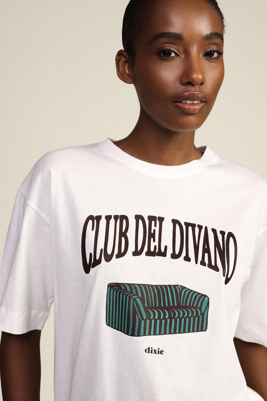 White sofa-club t-shirt Baroc Boutique One size