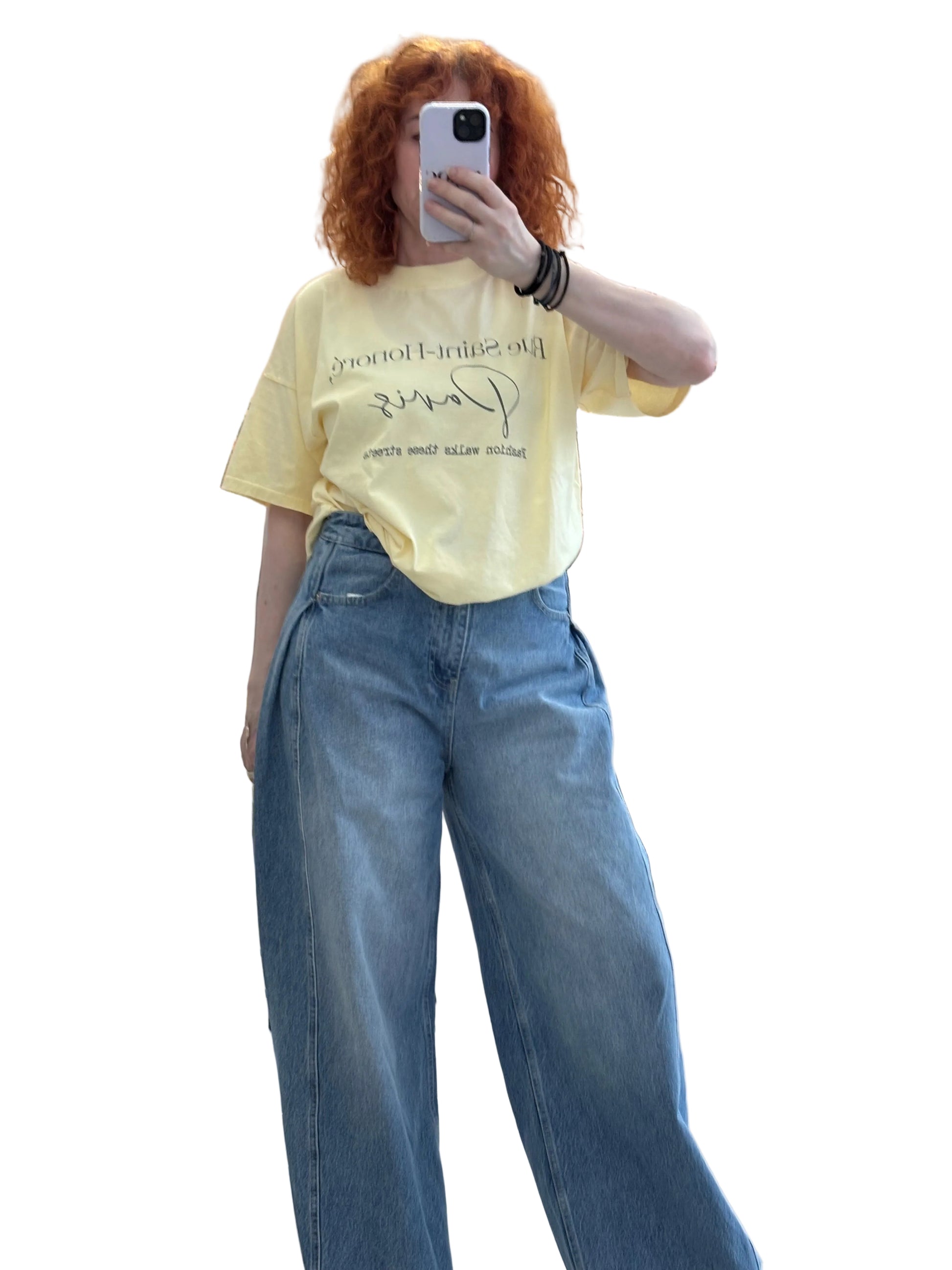 Yellow short sleeve t-shirt Baroc Boutique One size
