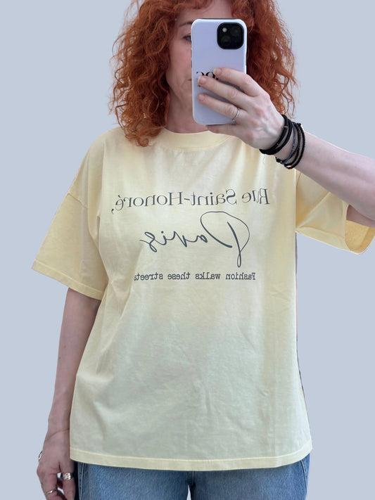 Yellow short sleeve t-shirt Baroc Boutique One size