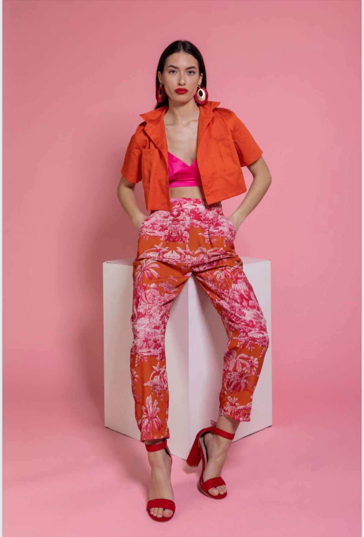 Orange BON trouser Baroc Boutique