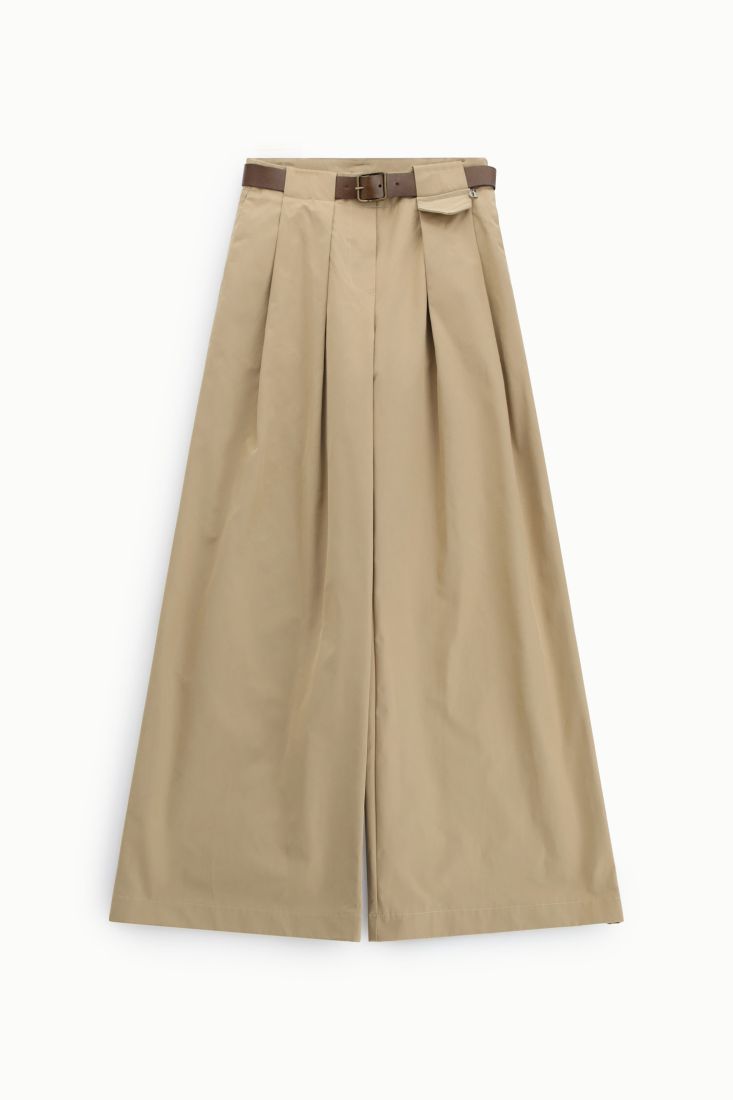 Palazzo high rise pants with belt details Baroc Boutique