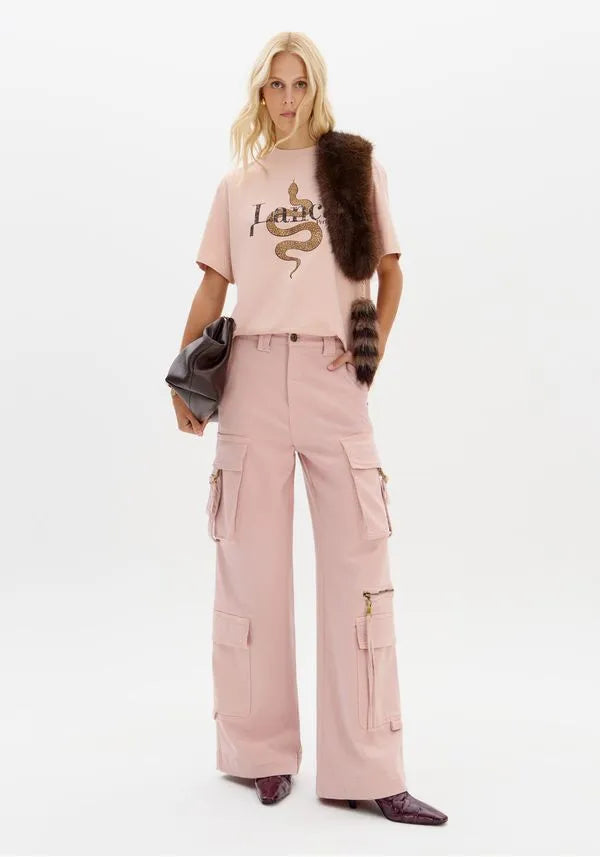 Pink regular fit short sleeved  t-shirt Baroc Boutique
