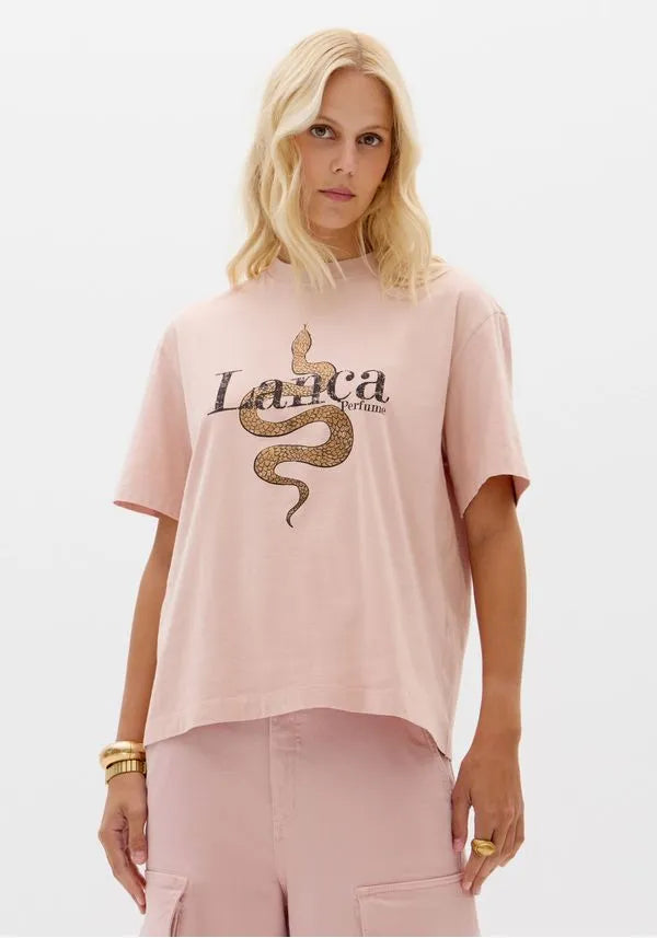Pink regular fit short sleeved  t-shirt Baroc Boutique
