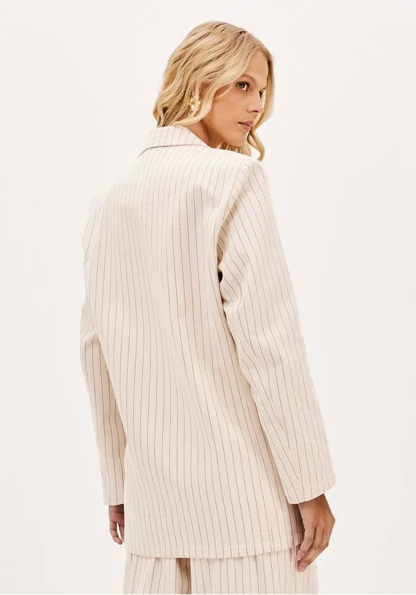 Pinstripe longline oversized blazer Baroc Boutique