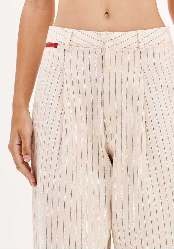 Pinstriped highwaisted semi flared pants Baroc Boutique