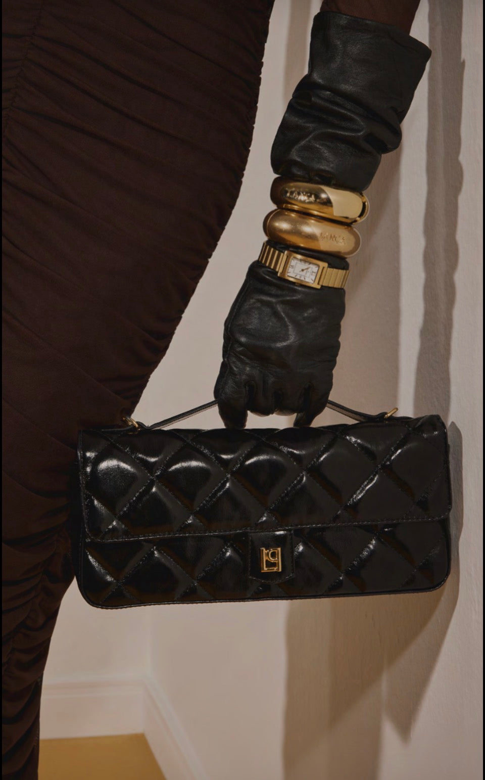 Quilted tote bag with embellishment Baroc Boutique