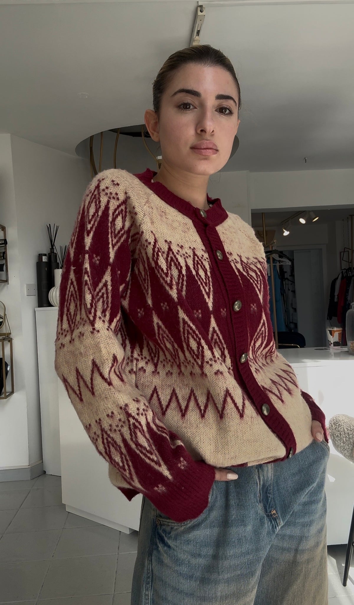 Round-neck long cardigan Baroc Boutique