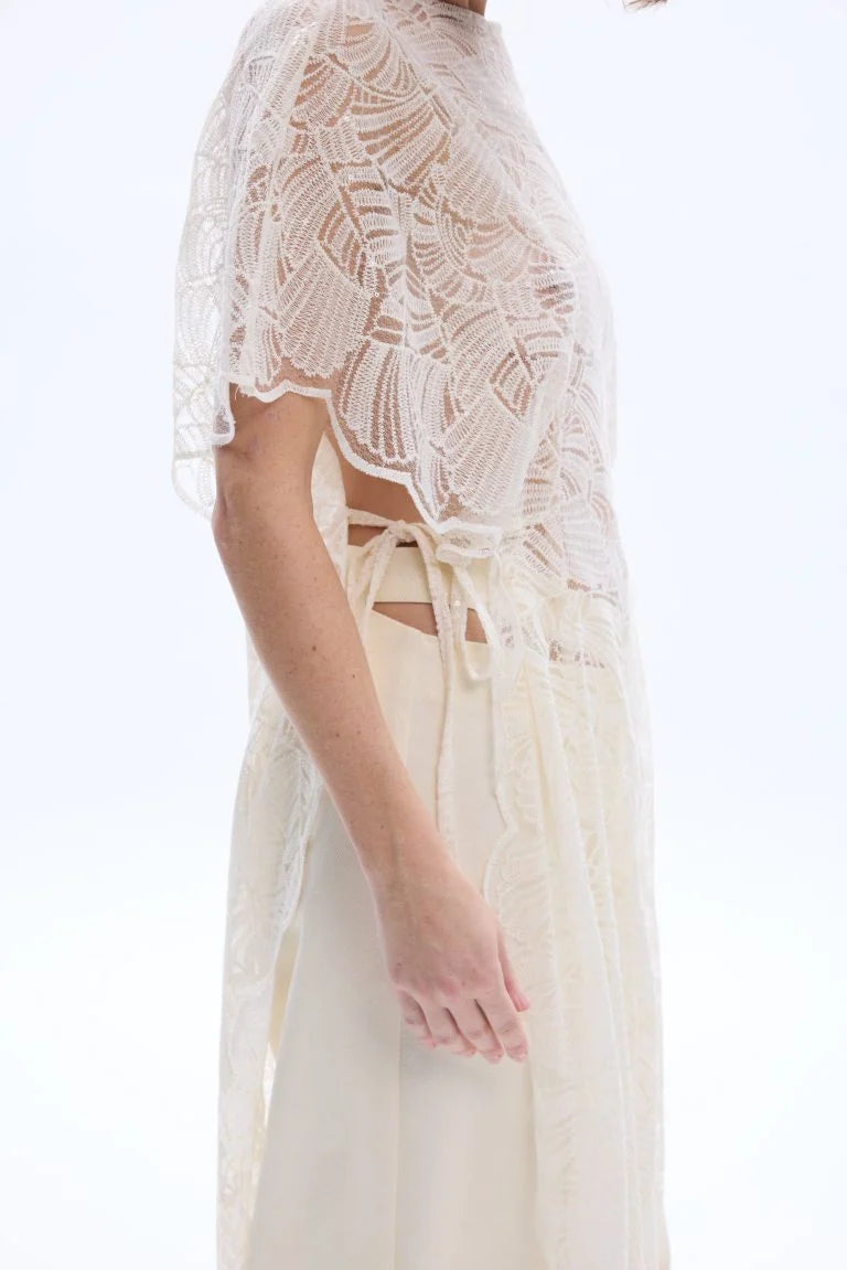Ivory patricia lace top Baroc Boutique S/M