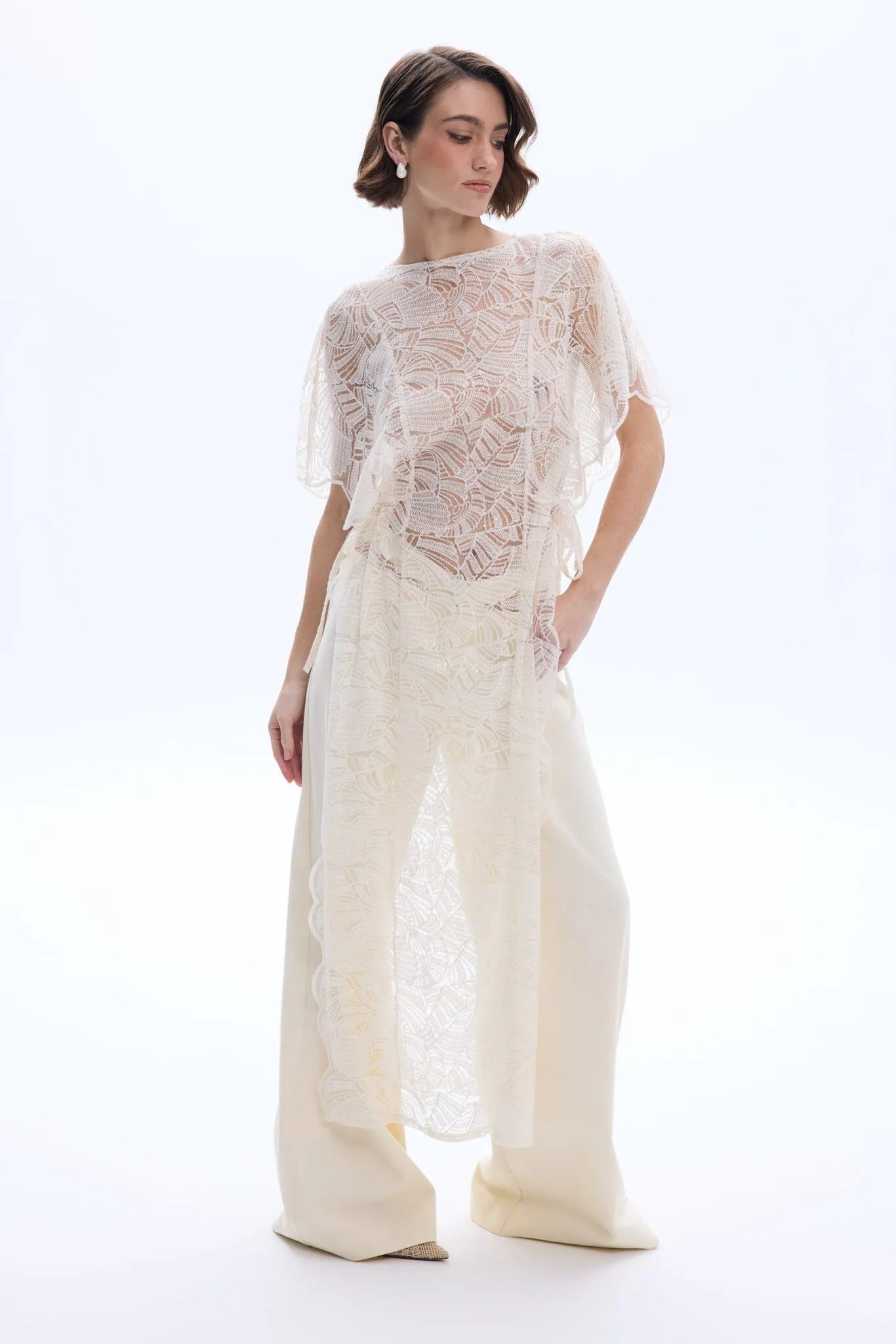 Ivory patricia lace top Baroc Boutique S/M
