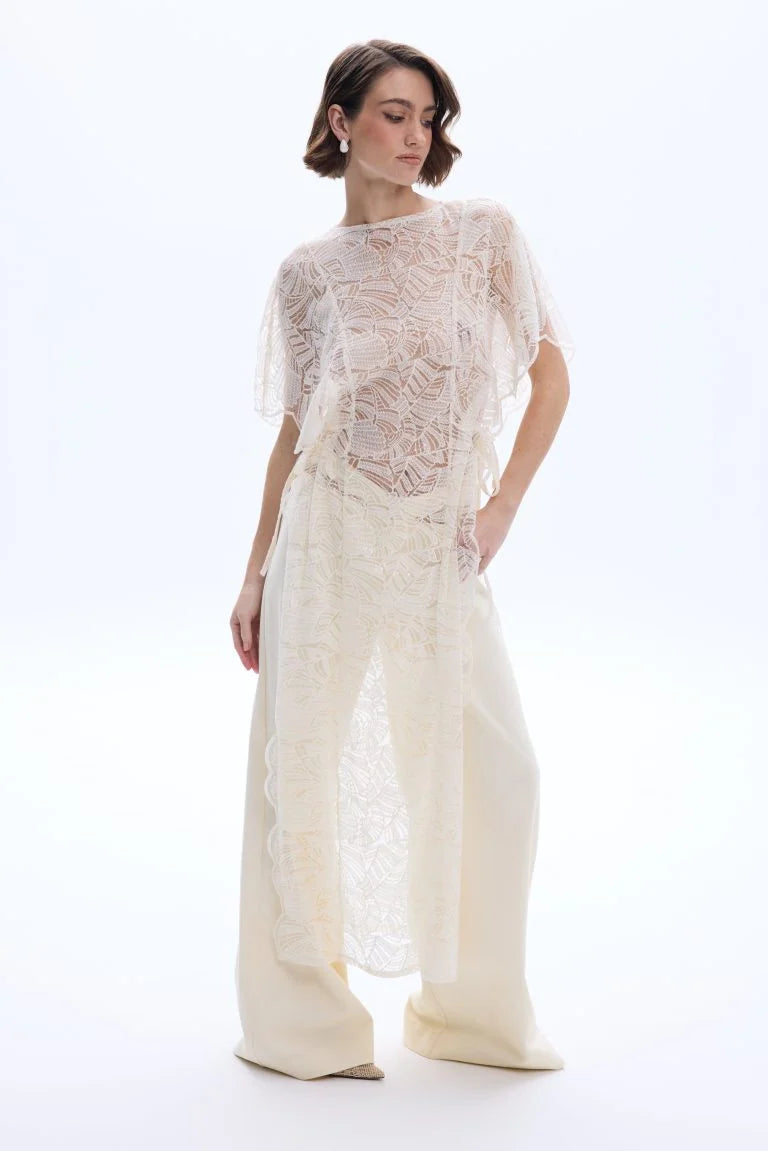 Ivory patricia lace top Baroc Boutique S/M