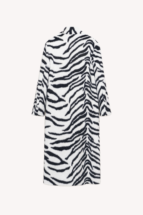 Long zebra faux fur coat Baroc Boutique S/M