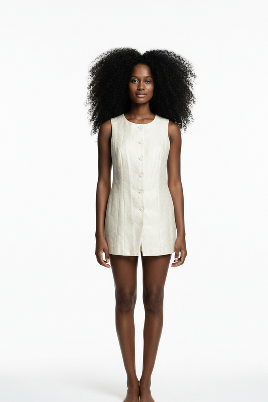 Satin crew neck top gilet Baroc Boutique