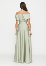 Satin offwhoulder top and long skirt with pockets Baroc Boutique
