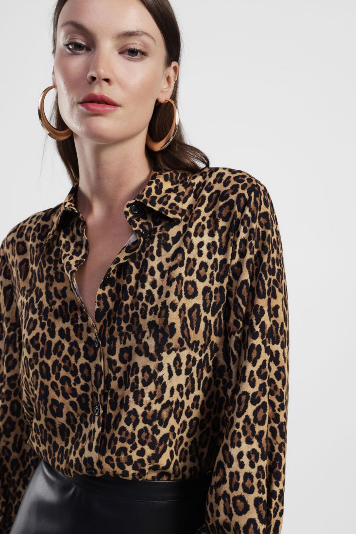 Shirt Animal print shirt with long sleeves and classic collar Baroc Boutique