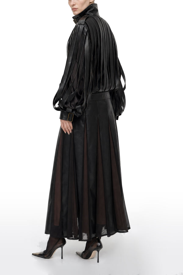 Short faux leather ripped jacket Baroc Boutique