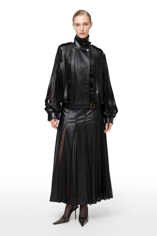 Short faux leather ripped jacket Baroc Boutique
