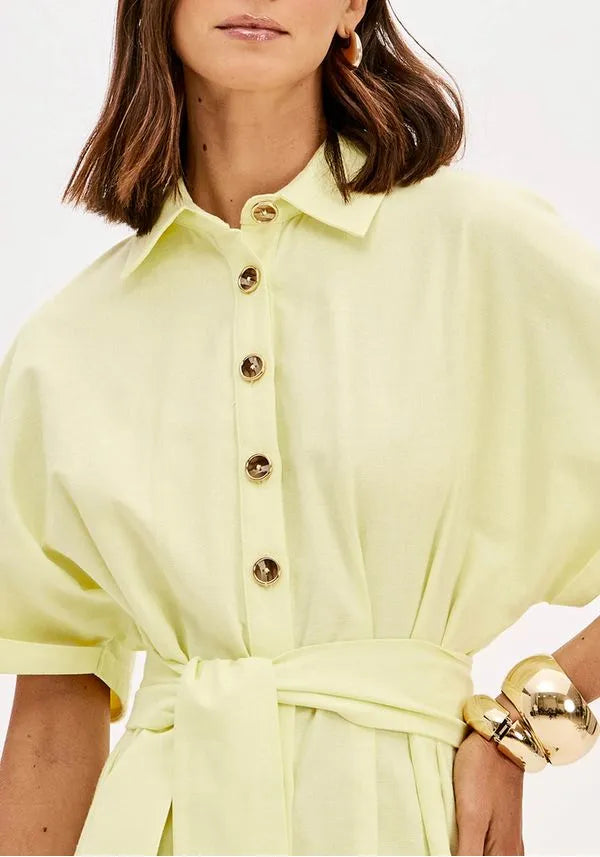 Short sleeve jumpsuit with belt Baroc Boutique
