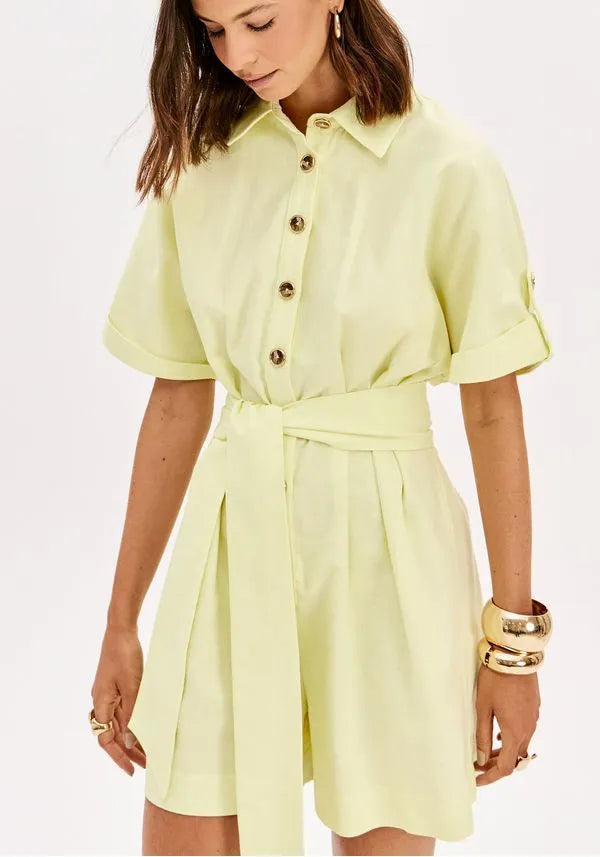 Short sleeve jumpsuit with belt Baroc Boutique