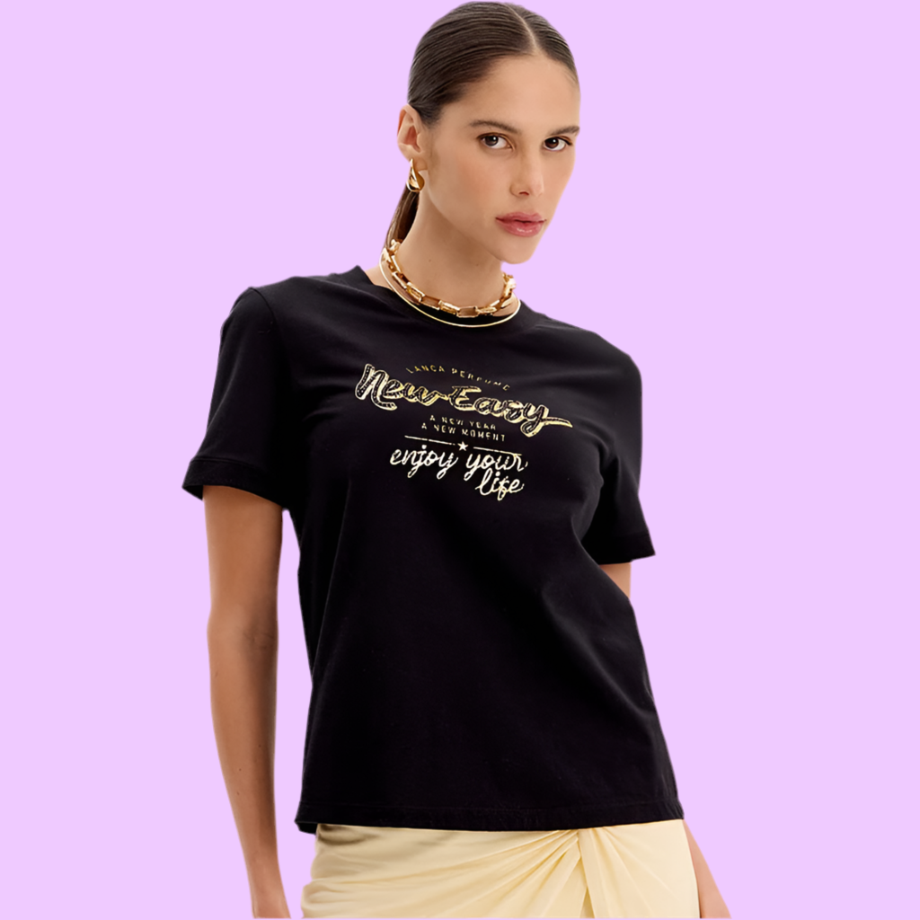 Short sleeve t-shirt with logo Baroc Boutique