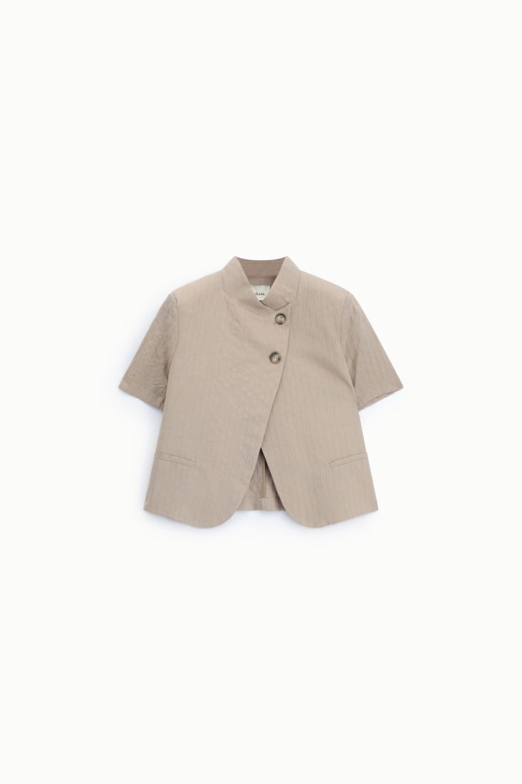 Short striped blazer with short sleeves and buttons Baroc Boutique