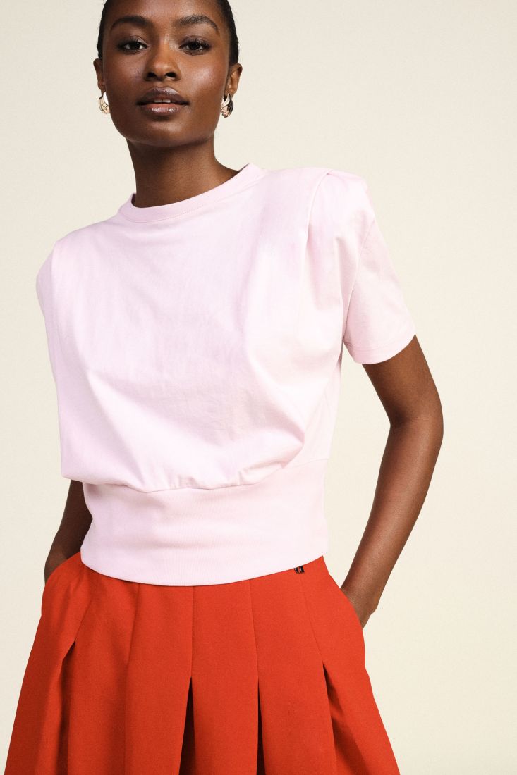Short t-shirt with wide hem and short sleeves Baroc Boutique